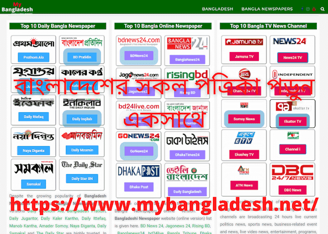 all bangla newspaper
